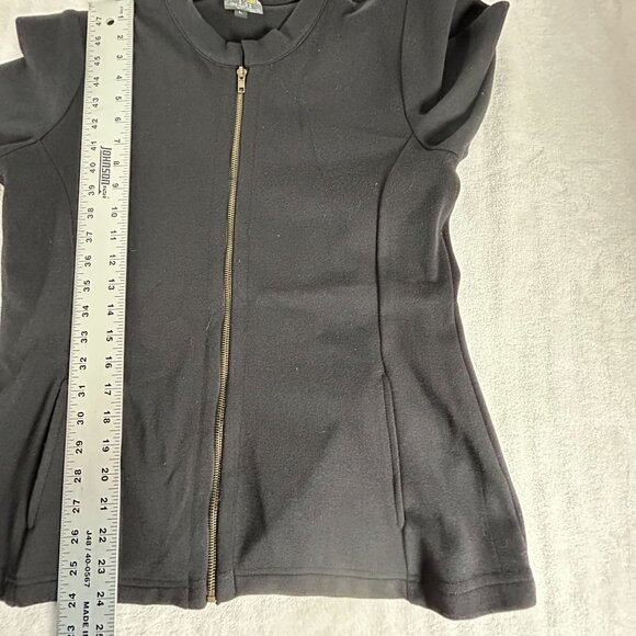 Citron 3.33 Womens Zip Up Jacket Large Floral Back Asian Minimalist Boho Artsy - Picture 9 of 9